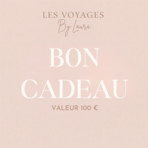 Bon cadeau numérique de 100 euros pour service d'organisation de voyage sur mesure par Les Voyages by Laura