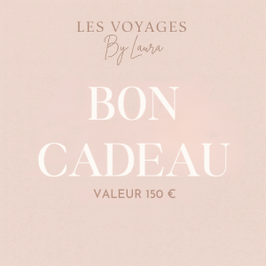 Bon cadeau numérique de 150 euros pour service d'organisation de voyage sur mesure par Les Voyages by Laura